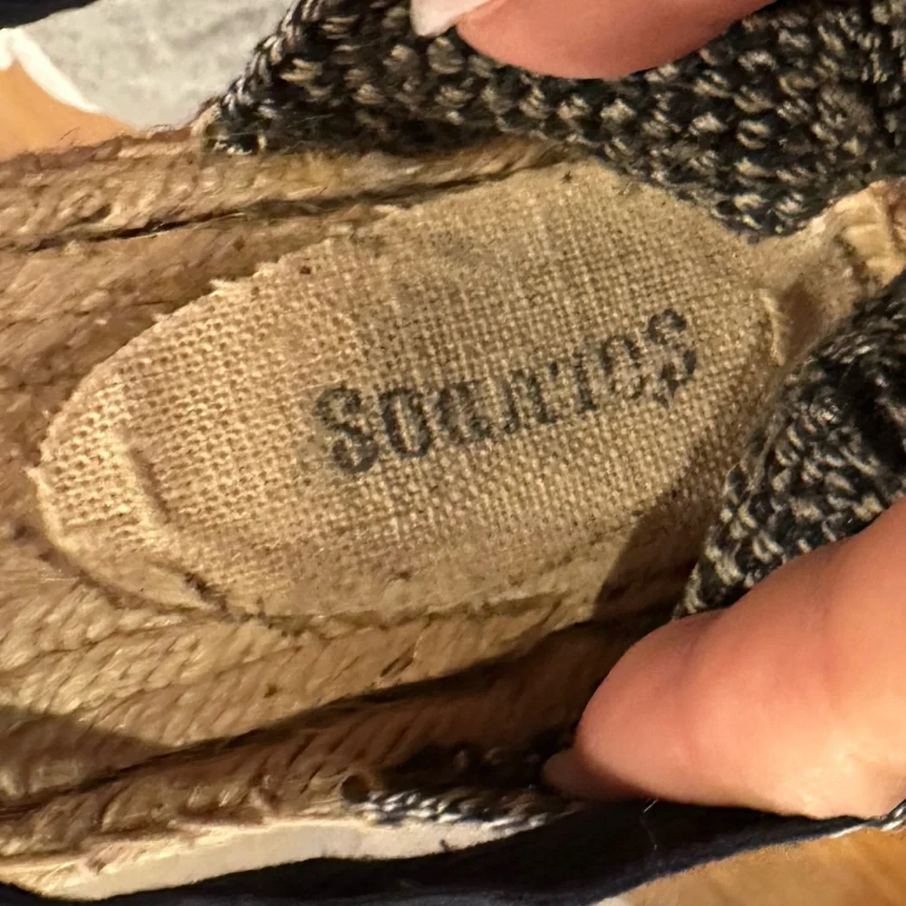 Soludos Blue Lace Up Denim Espadrille Shoes 6.5